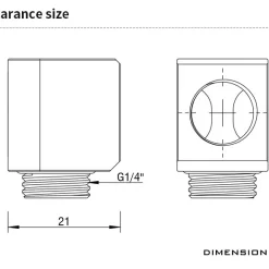 Barrow G1/4 Mini 90 Degree Rotory Adapter Fitting